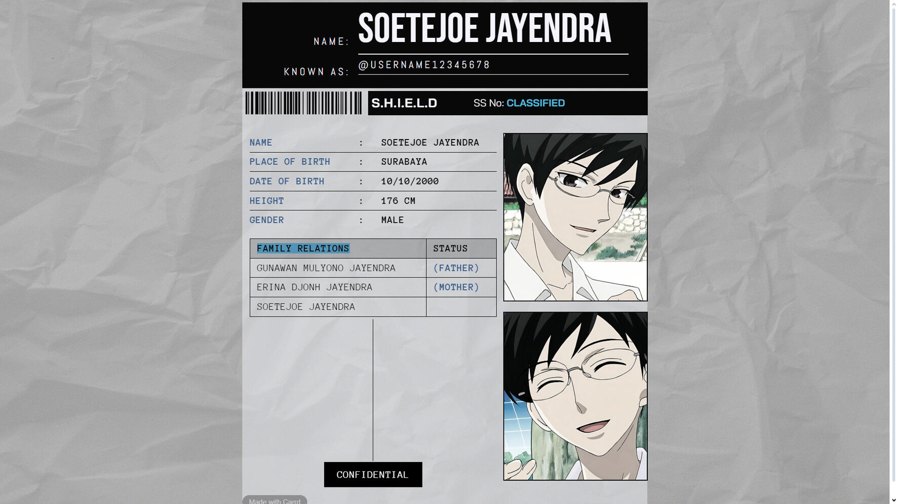 CONFIDENTAL FILES.