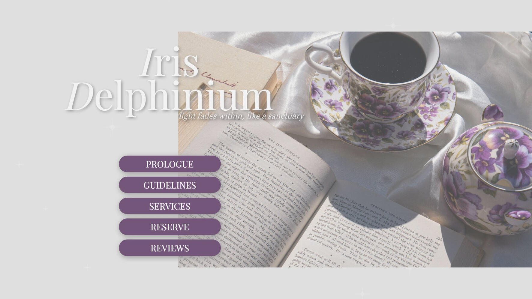 Iris Delphinium: Gleam of Sanctuary Message