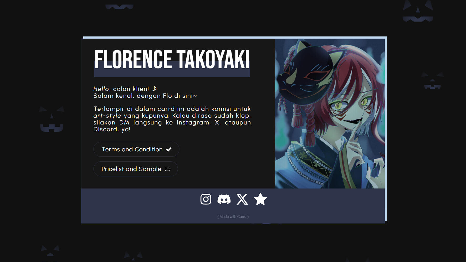 FLORENCE TAKOYAKI'S COMMISSION